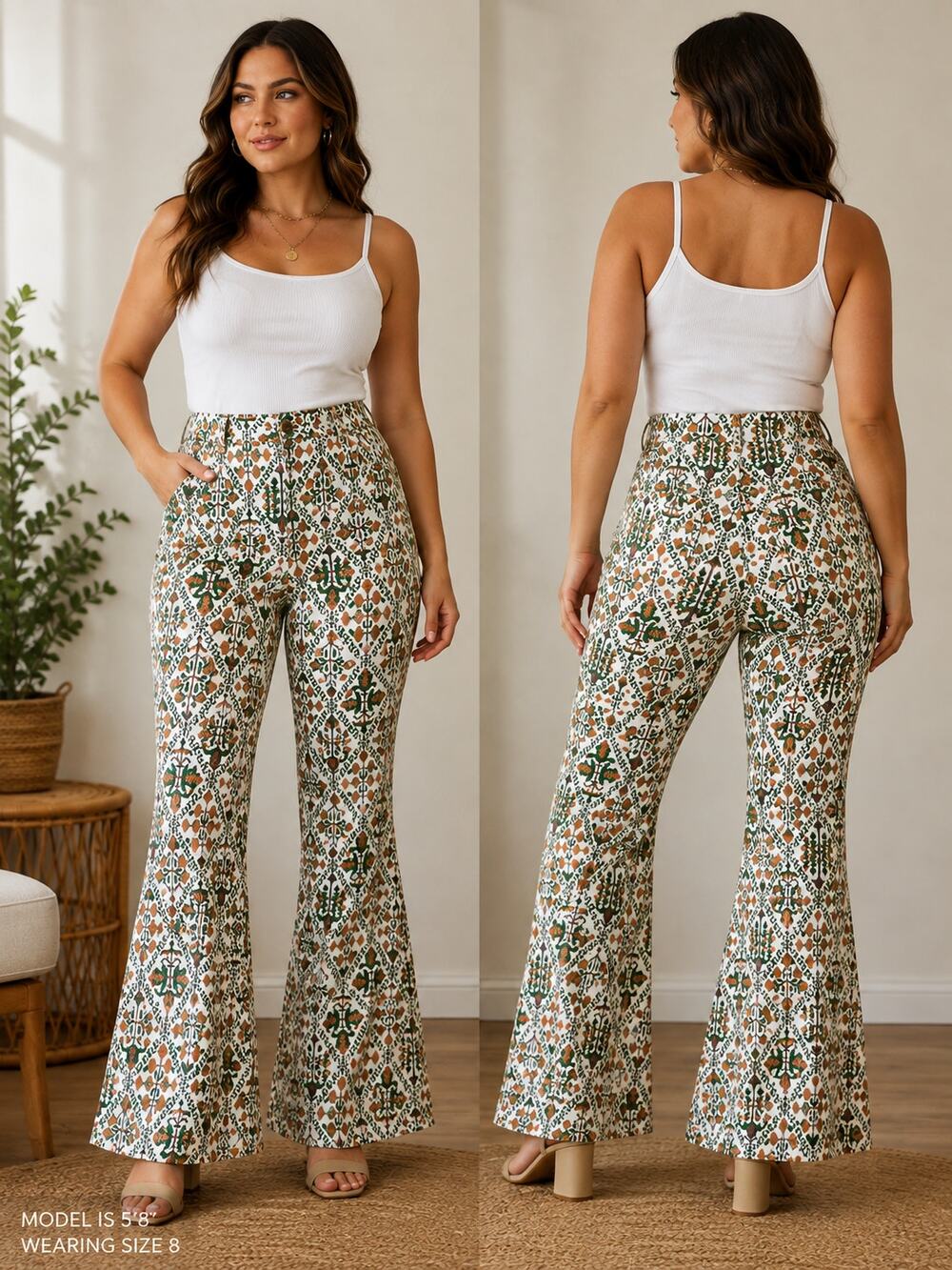 Wrangler Fierce Flare Vintage Garden Floral Jeans Size 8 29x32 Wester Cottage